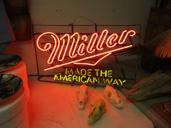 Miller Advertising Neon Sign