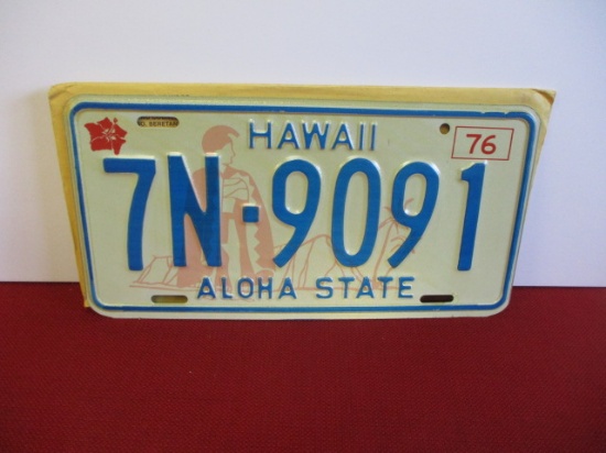 1976 Hawaii NOS License Plate