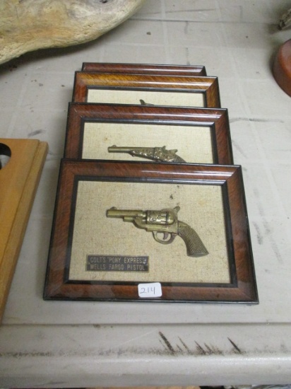 Vintage Famous Pistol Plaques