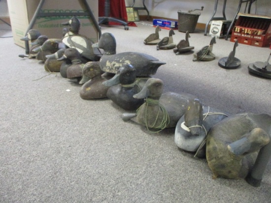 Hand Carved Wooden Canadian Maritime Decoys-Lot of 13 (E)