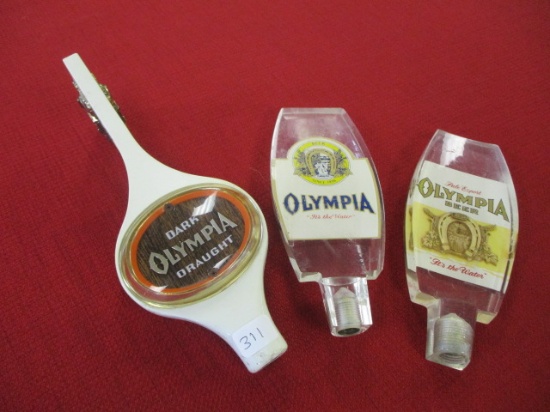 Olympia Beer Mixed Tappers Handles-Lot of 3