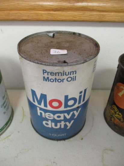 Mobil Heavy Duty 1 Quart Oil Advertising Can
