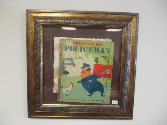 The Little Fat Policeman Framed Goldenbook