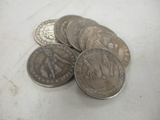 Novelty Nude Coins-Lot of 7