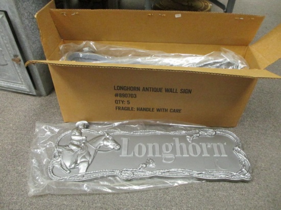 Longhorn Chewing Tobacco Advertising Signs-Lot of 4