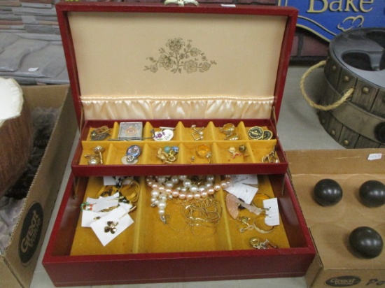 Estate Jewelry Box w/ Contents