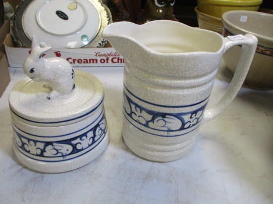 Pitcher and Covered Dish Set