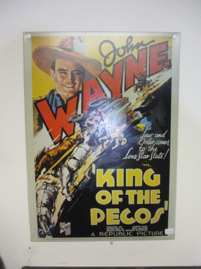 John Wayne Tin Movie Sign