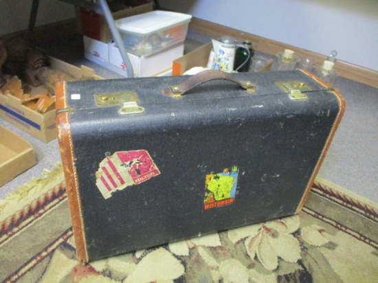 Vintage Suitcase w/ Decals