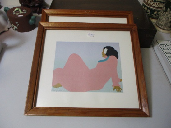 Pair of Signed Prints