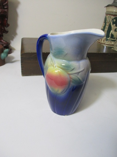 Royal Copley Decorative Embossed Fruit Pitcher