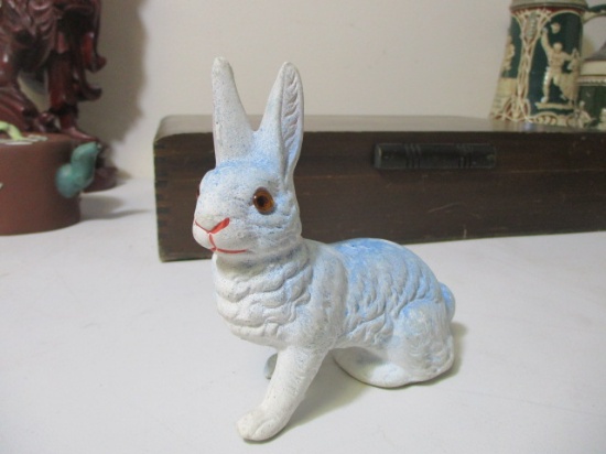 Early German Figural Papermache Rabbit Candy Container