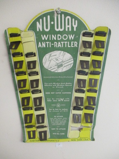 Nu-Way Vintage Anti-Rattler Window Display