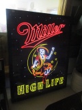 Miller High Life Lightup Advertising Sign