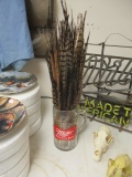 Miller High Life Beer Stein w/ Pheasant Feathers