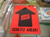 1971 Schlitz Snowmobile Trail Markers-Lot of 3