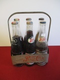 Pepsi-Cola Embossed 6-Pack Bottle Carrier w/ Bottles