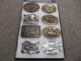 Mixed Pony Express and Other Belt Buckles-Lot of 8