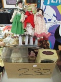 Mixed Porcelain/Other Dolls-Lot of 12