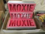Moxie Negative Space Advertising Plaques-Lot of 3