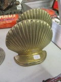 Solid Brass Shell Book Ends