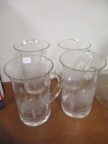 Etched Crystal Beer Steins
