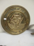 United States of American Dept. of The Navy Brass Plaque