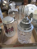 Beautiful Crystal Steins + Decanter