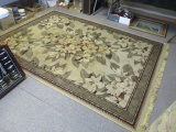 Pair of Floral Patterned Area Rugs