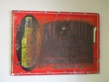 Kingsbury Beer Early Embossed Metal Advertising Sign