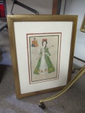 Pair of Signed Vintage Golf Prints