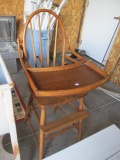 Antique Quarter Sawn Oak High Chair