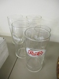 Pepsi-Cola Advertising Glasses-Lot of 5
