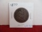 1877 Seated Silver Half Dollar Coin-C
