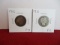 1912 Silver Barber Quarter Dollar Coin Pair
