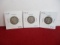 1912 Silver Barber Quarter Dollar Coins-Lot of 3