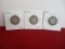 1912 Silver Barber Quarter Dollar Coins-Lot of 3