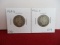 1912-S Silver Barber Quarter Dollar Coin Pair