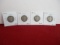 1914 Silver Barber Quarter Dollar Coins-Lot of 4