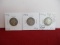 1914 and 1914-D Silver Barber Quarter Dollar Coins-Lot of 3