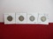 1914-D Silver Barber Quarter Dollar Coins-Lot of 4