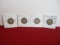 1914 and 1914-D Silver Barber Quarter Dollar Coins-Lot of 4