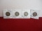 1915-D Silver Barber Quarter Dollar Coins-Lot of 4-A