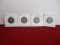 1916 Silver Barber Quarter Dollar Coins-Lot of 4