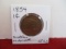 1854  Classic Head Large One Cent Coin