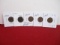 1900's Indianhead Pennies-Lot of 5