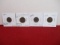 1900's Indianhead Pennies-Lot of 4
