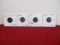 1900's Indianhead Pennies-Lot of 4