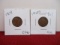 1900's Wheat Pennies-Lot of 2