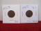 1911-D Wheat Penny Pair